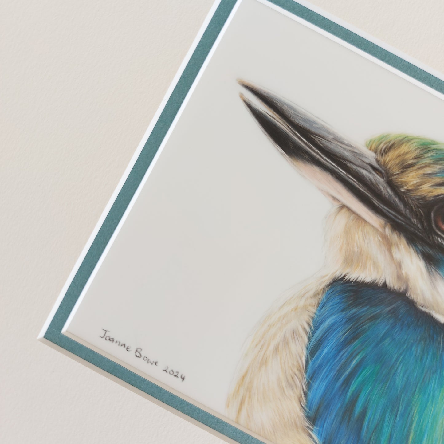 Colourful Kingfisher ORIGINAL - Joanne Bowe | New Zealand Artist