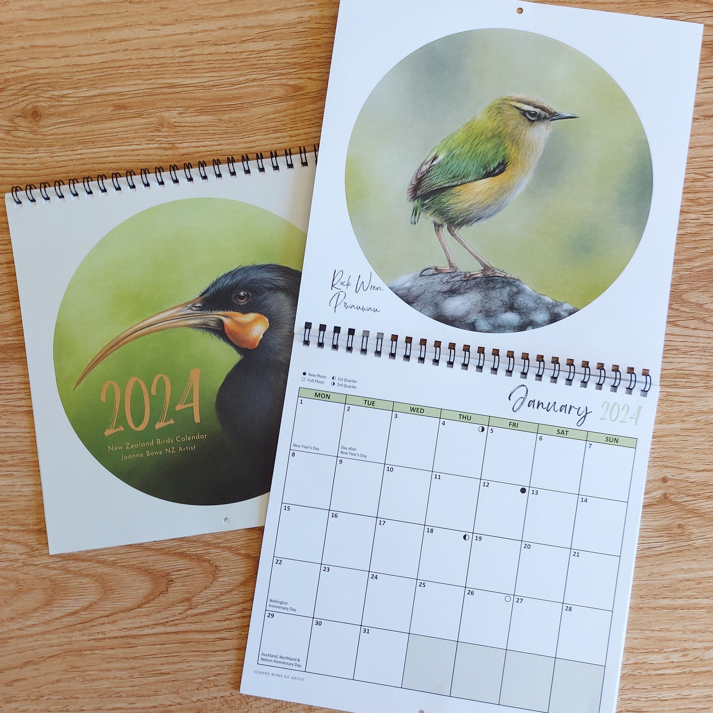 Calendar 2024 New Zealand Birds