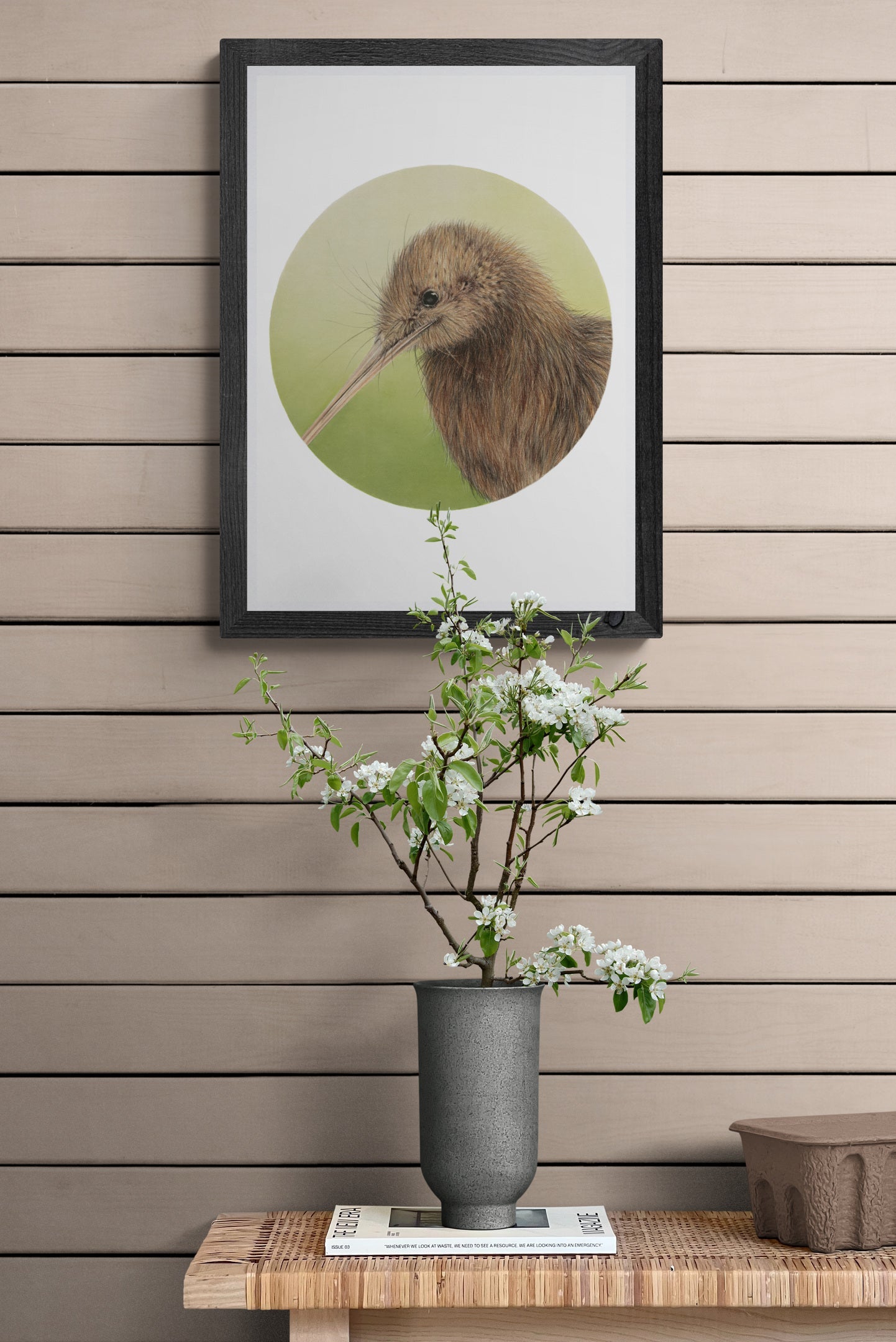 Brown Kiwi (Circle Series) - Joanne Bowe | New Zealand Artist