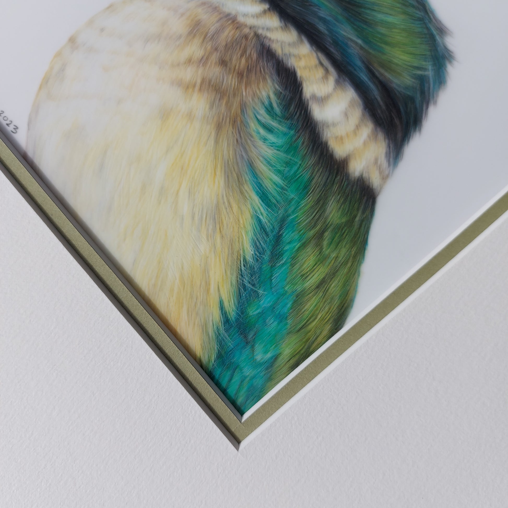 Stealthy Kingfisher ORIGINAL - Joanne Bowe | New Zealand Artist