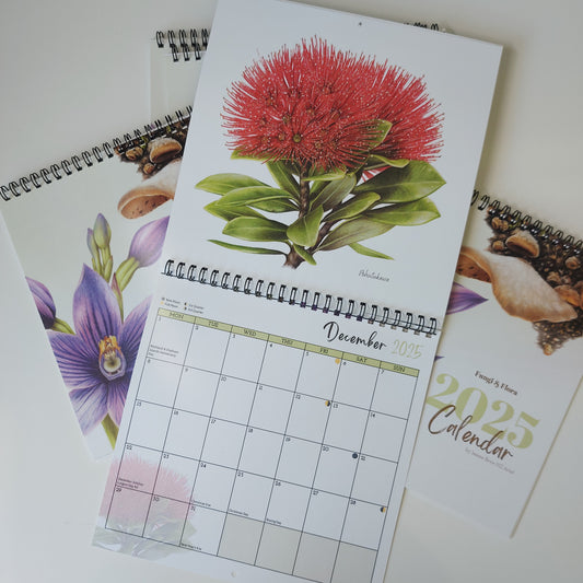 new zealand art calendar 2025 pohutukawa 
