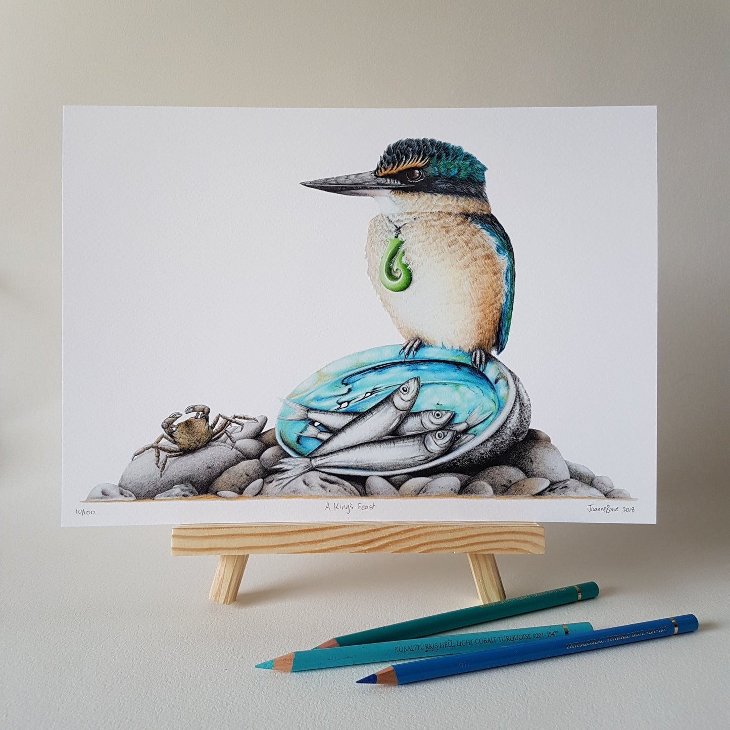 Hand-signed and numbered limited edition A King’s Feast art print by Joanne Bowe