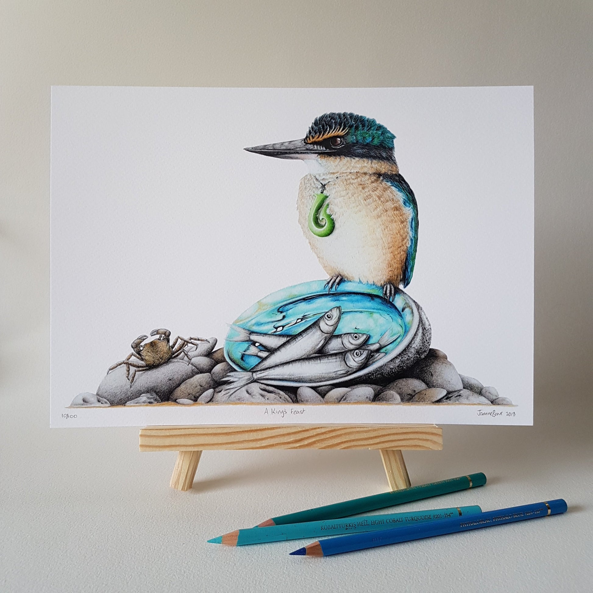 Hand-signed and numbered limited edition A King’s Feast art print by Joanne Bowe