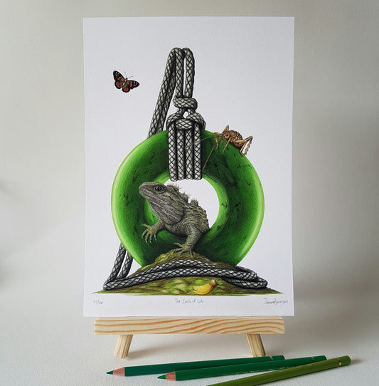 Hand-signed and numbered limited edition The Circle of Life art print by Joanne Bowe