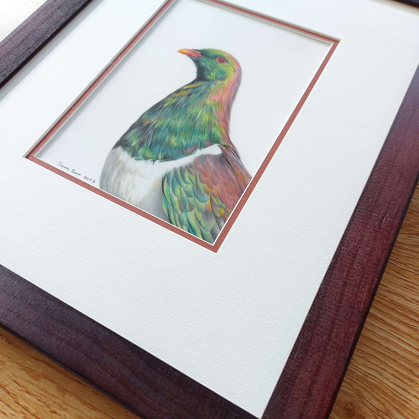 Glistening Kererū - Framed Original Artwork