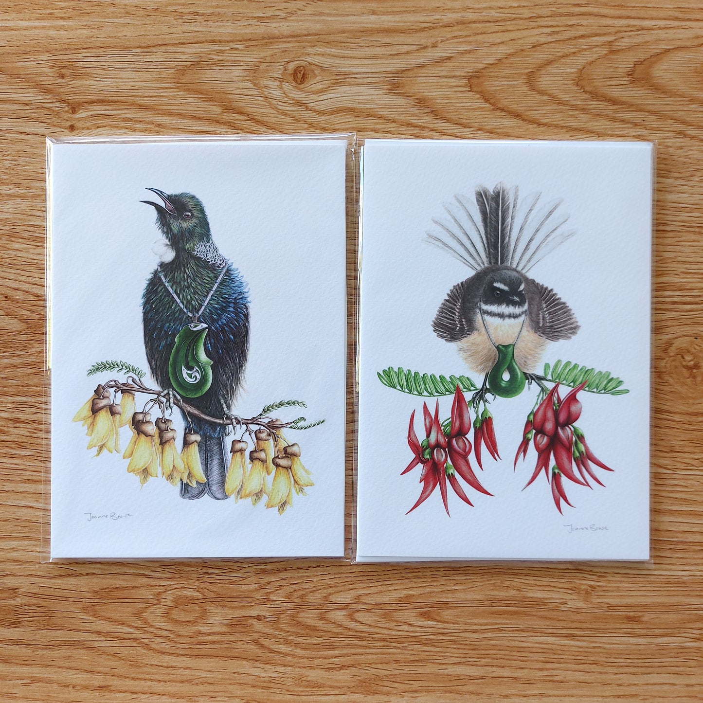 Matching Pair- Tui & Fantail A5