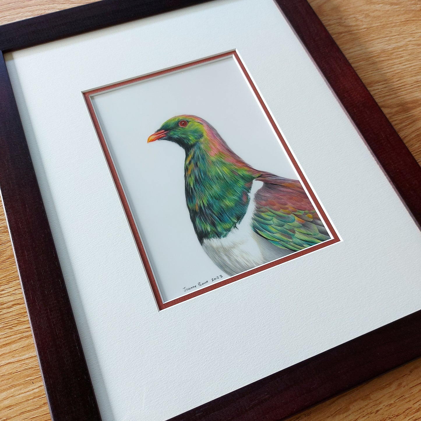 Glistening Kererū - Framed Original Artwork