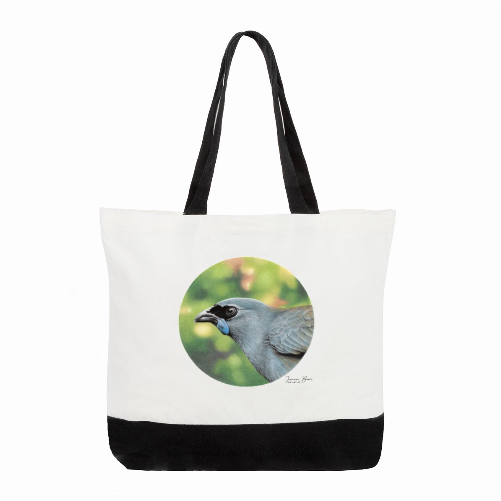 Kokako Cotton Tote Bag - Joanne Bowe | New Zealand Artist